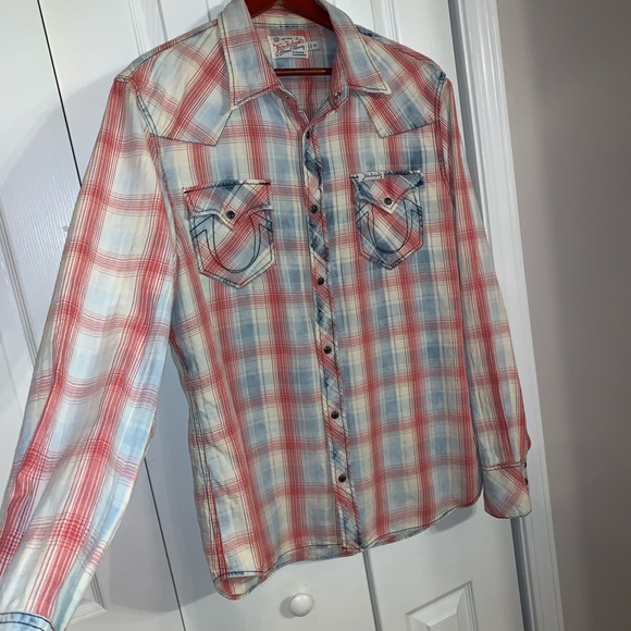 True Religion Indigo Phoenix Wester Shirt - Picture 3 of 6
